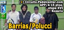 En Rosario, Barrías-Polucci defienden su título ganado dos meses atrás