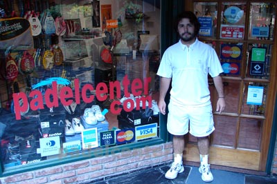 Luciano Soliverez en Padelcenter, diciembre de 2007