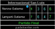 Padelcenter.com transmiti&oacute; punto a punto la final y el triunfo de Perto y Sanyo sobre los campeones del Master PPT